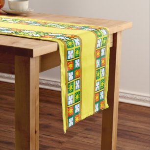 Ethiopian yellow art border  medium table runner