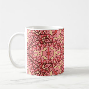 Ethnic Abstract Flower, Mandalas Seamless. Coffee Mug