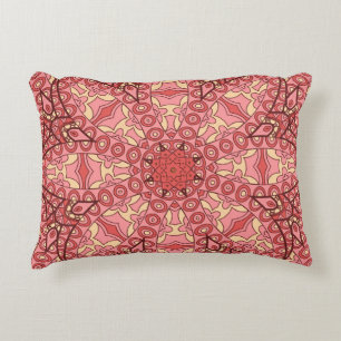 Ethnic Abstract Flower, Mandalas Seamless. Decorative Cushion