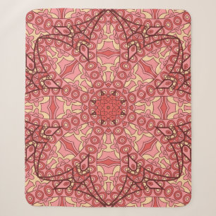 Ethnic Abstract Flower, Mandalas Seamless. Sherpa Blanket