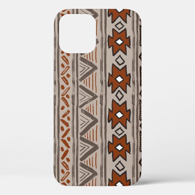 Ethnic Abstract: Hand-Drawn Pattern Case-Mate iPhone Case (Back)