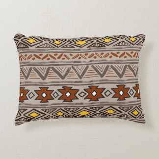 Ethnic Abstract: Hand-Drawn Pattern Decorative Cushion