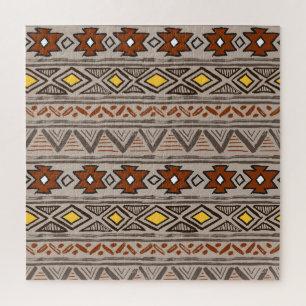 Ethnic Abstract: Hand-Drawn Pattern Jigsaw Puzzle