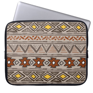 Ethnic Abstract: Hand-Drawn Pattern Laptop Sleeve