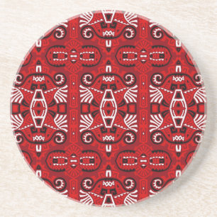 Ethnic Abstract Vintage Boho Tile Coaster
