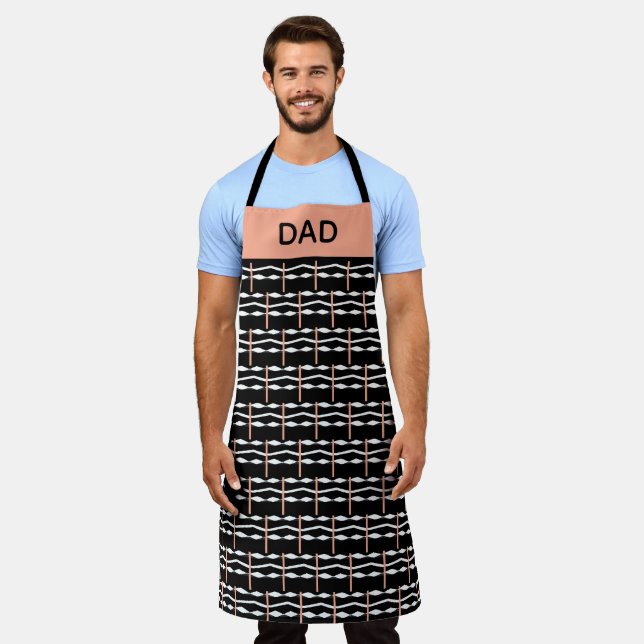  Ethnic African Art Pattern Dad's Awesome Apron (Worn)
