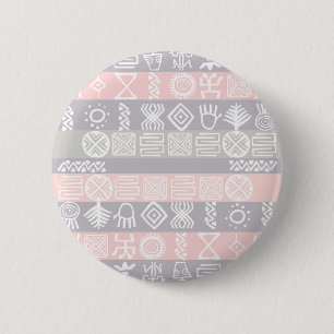 Ethnic African Boho Design 6 Cm Round Badge