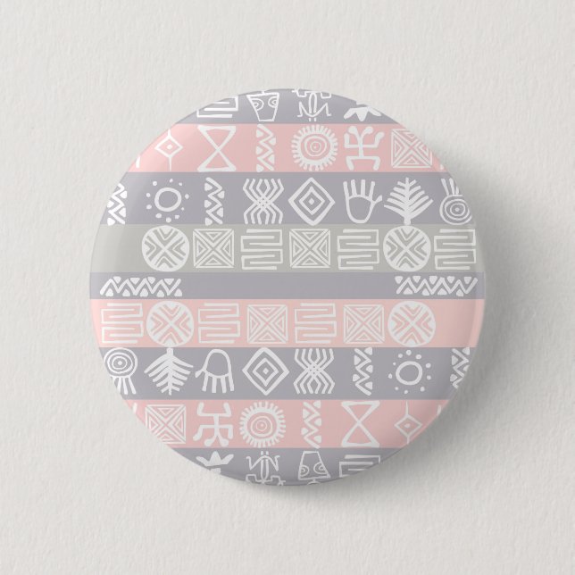 Ethnic African Boho Design 6 Cm Round Badge (Front)