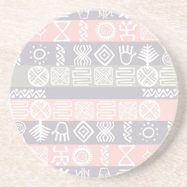 Ethnic African Boho Design Coaster (Front)