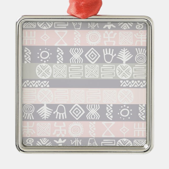 Ethnic African Boho Design Metal Tree Decoration (Front)