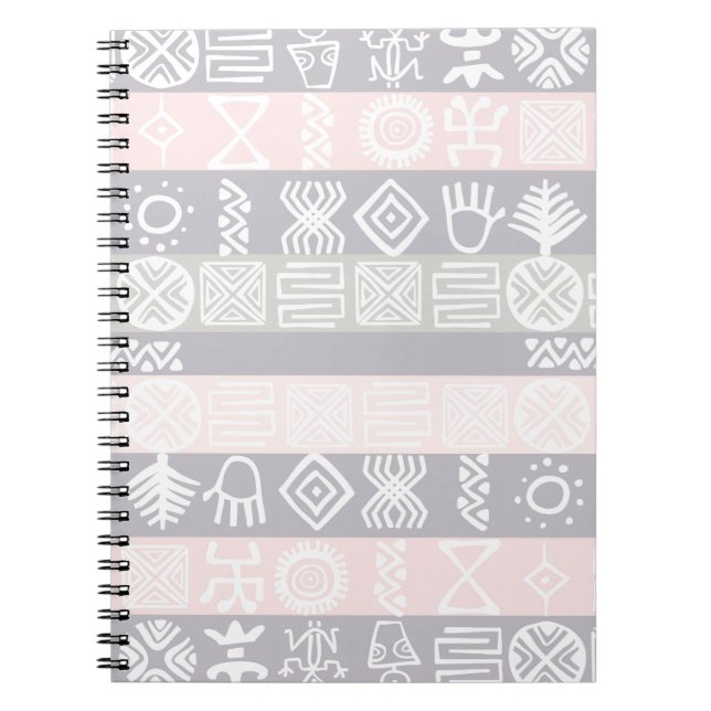 Ethnic African Boho Design Notebook (Front)