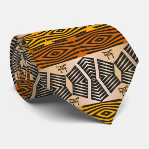 Ethnic african geometric pattern. tie