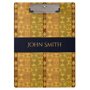 Ethnic african golden pattern. Adinkra simbols. Clipboard