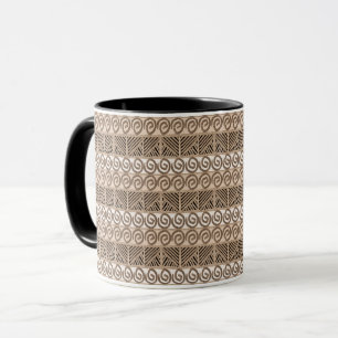 Ethnic african hand-drawn pattern mug