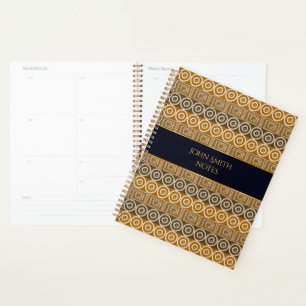 Ethnic african hand-drawn pattern planner