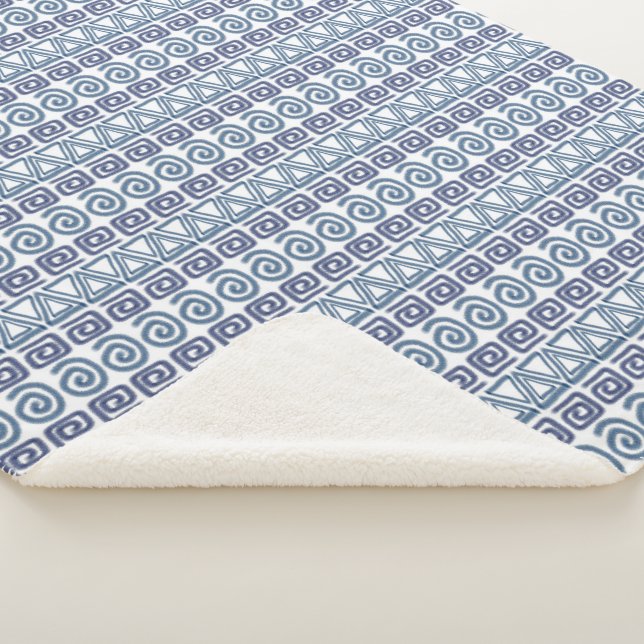 Ethnic african hand-drawn  pattern. sherpa blanket (3/4)