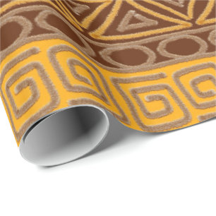 ethnic african hand-drawn pattern wrapping paper