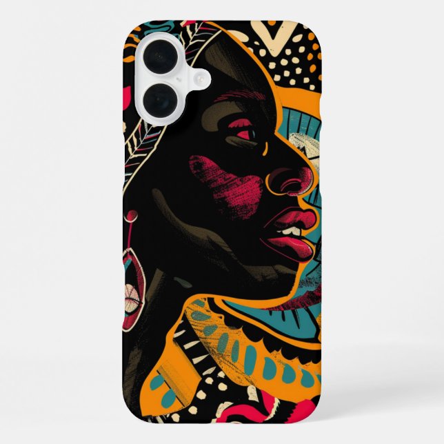 Ethnic African iPhone Case for 16 Plus iPhone (Back)