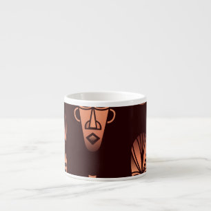 Ethnic African masks, dark background Espresso Cup