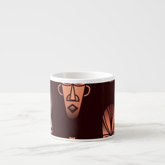 Ethnic African masks, dark background Espresso Cup (Front)