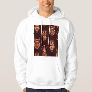 Ethnic African masks, dark background Hoodie
