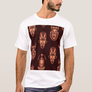 Ethnic African masks, dark background T-Shirt