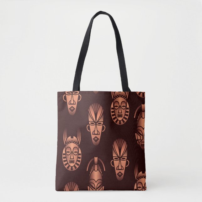Ethnic African masks, dark background Tote Bag (Front)