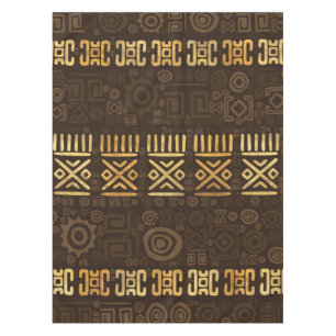Ethnic African Pattern- browns and golds #2 Tablecloth