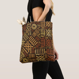 Ethnic African Pattern- browns and golds #6 Tote Bag