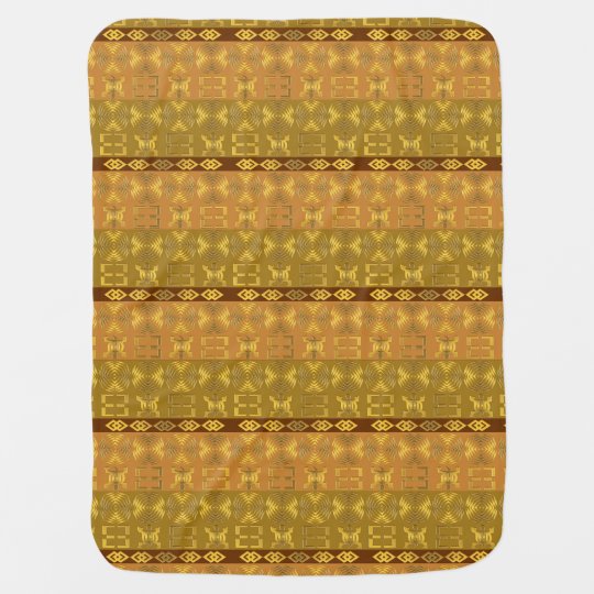 ethnic african pattern with Adinkra simbols Baby Blanket