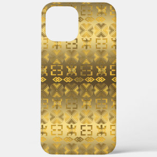 Ethnic African pattern with Adinkra simbols iPhone 12 Pro Max Case