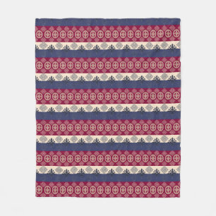 Ethnic African pattern with Adinkra simbols Fleece Blanket