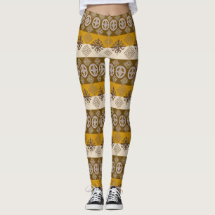 Ethnic African pattern with Adinkra simbols Leggings