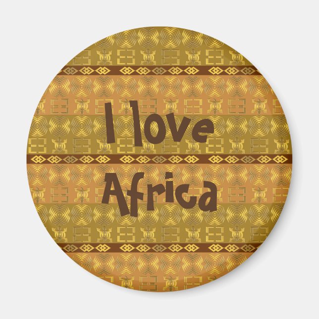 ethnic african pattern with Adinkra simbols Magnet (Front)