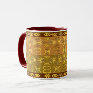 ethnic african pattern with Adinkra simbols Mug