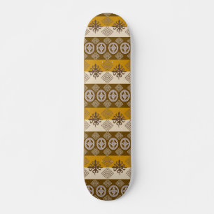 Ethnic African pattern with Adinkra simbols Skateboard
