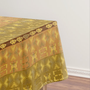 ethnic african pattern with Adinkra simbols Tablecloth