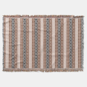Ethnic African pattern with Adinkra simbols Throw Blanket