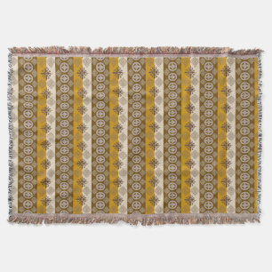 Ethnic African pattern with Adinkra simbols Throw Blanket
