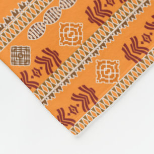 ethnic african pattern with simbols. fleece blanket