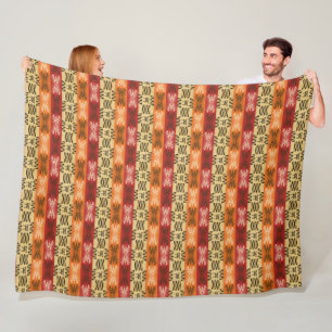 ethnic african  pattern with simbols. fleece blanket