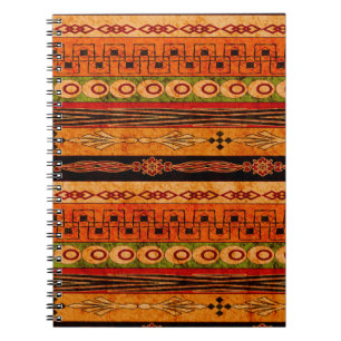 Ethnic African striped pattern. Notebook