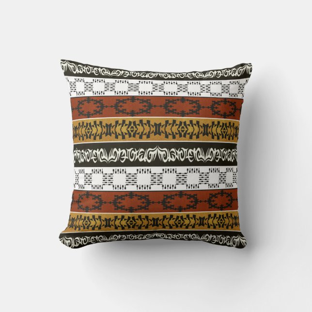 ethnic african striped tribal pattern. cushion (Front)