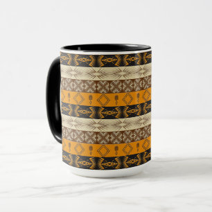 ethnic african striped tribal pattern. mug