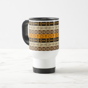 ethnic african striped tribal pattern. travel mug