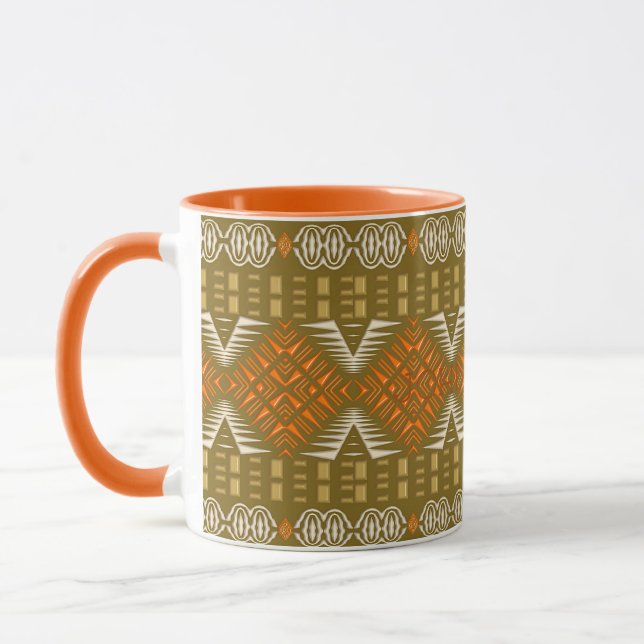 Ethnic African Style Geometric Tribal Mug (Left)