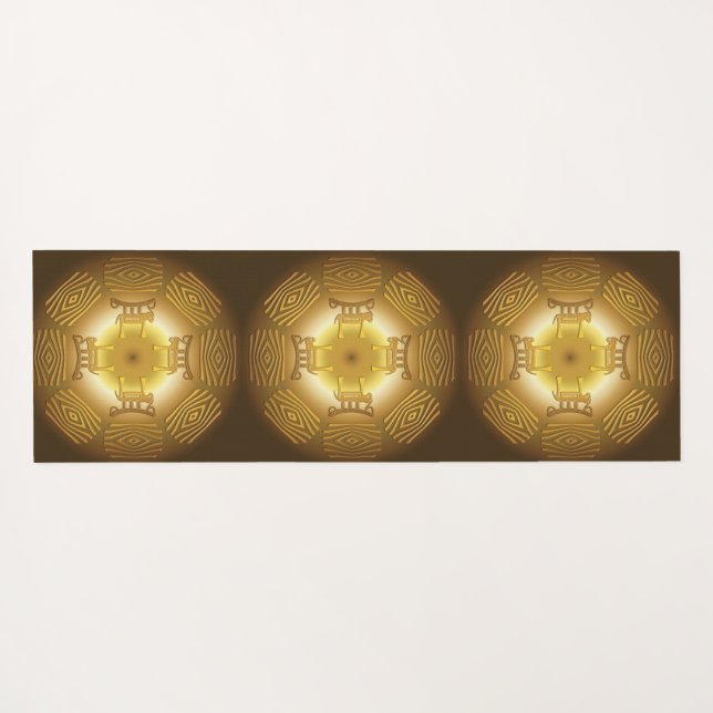 Ethnic African Tribal design Yoga Mat (Back (Horizontal))