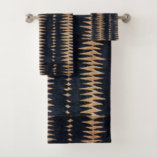 Ethnic African Tribal Geometric  Bath Towel Set