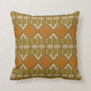ethnic african tribal geometric pattern cushion