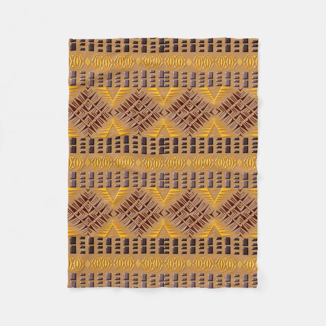 ethnic african tribal geometric pattern fleece blanket (Front)